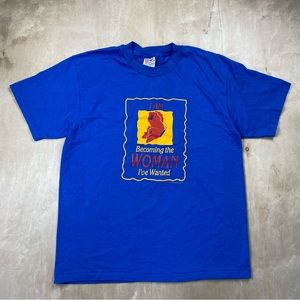 Vintage I Am Becoming the Woman I’ve Wanted Size Large T-Shirt Butterfly Hanes